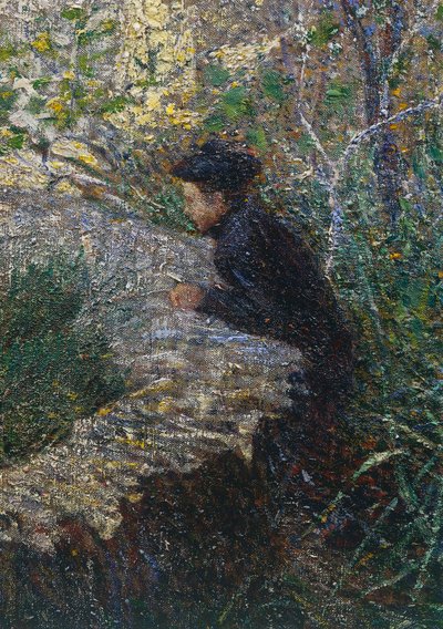 Aprilmorgon i Ligurien eller Olives på Albaro av Plinio Nomellini
