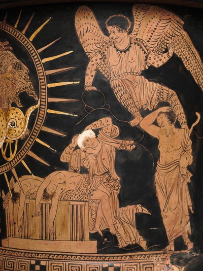 Detalj av en Lucanian Calyx-Krater, c.400 f.Kr av Policoro Painter