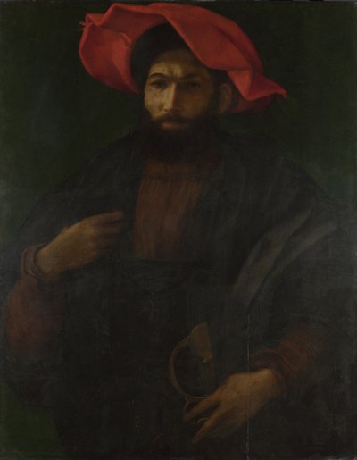 A Knight of Saint John, ca 1530 av Polidoro da Caravaggio