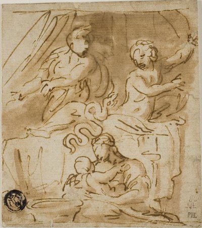 Alexanders födelse av Polidoro da Caravaggio