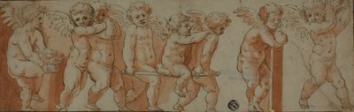 Fris med åtta putti av Polidoro da Caravaggio