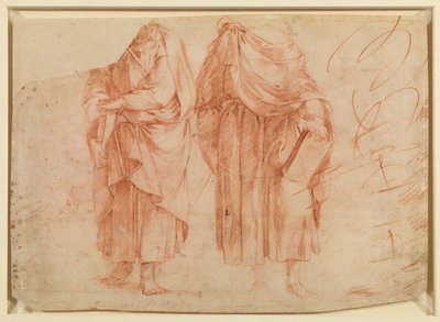 Tre friser av grotesk ornament, tergo, 1500-talet av Polidoro da Caravaggio
