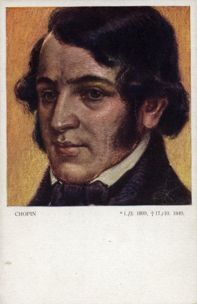 Frederic Chopin, polsk kompositör och pianist (1810-1849) av Polish School