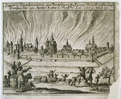 Legenden om de tvås eld, 1672 av Polish School