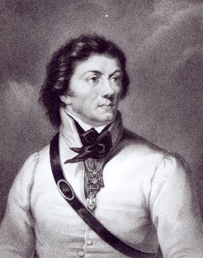 Porträtt av Tadeusz Kosciuszko, graverat av William Holl (1807-71), ca 1840 av Polish School