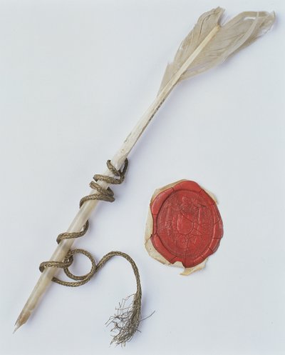 Fjäderpenna och vaxsigill, 1802 av Polish School