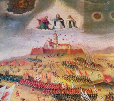 Den svenska belägringen av klostret Jasna Gora 1655 av Polish School