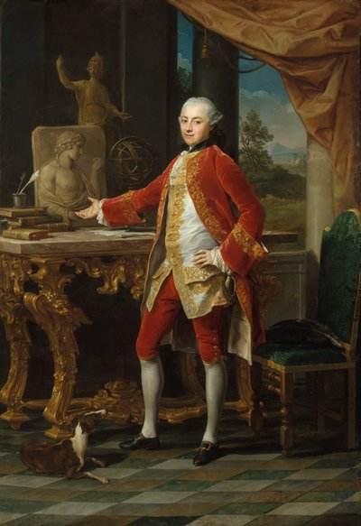 Porträtt av en ung man, ca. 1760-65. av Pompeo Batoni