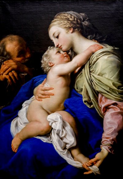 Den heliga familjen. 1700-talet (olja på duk) av Pompeo Girolamo Batoni