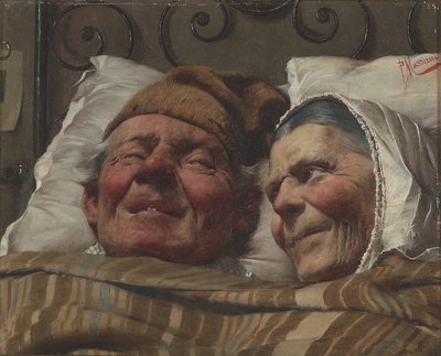 Guldbröllopet, ca 1890 (olja på duk) av Pompeo Massani