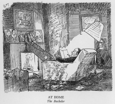 Hemma, The Bachelor (litho) av Pont