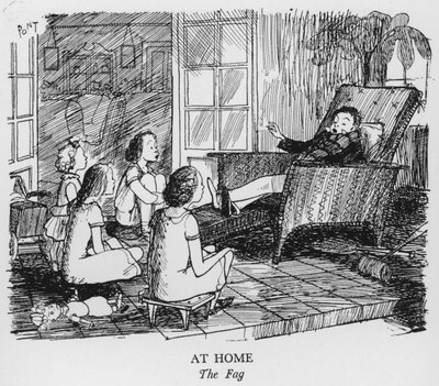 At Home, The Fag (litho) av Pont