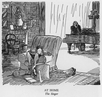 At Home, The Singer (litho) av Pont