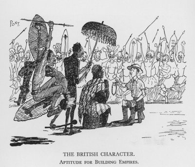 The British Character, Aptitude for Building Empires (litho) av Pont