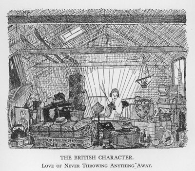 The British Character, Love of Never Throwing Anything Away (litho) av Pont