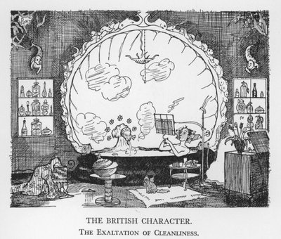 The British Character, The Exaltation of Cleanliness (litho) av Pont