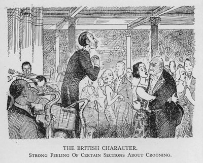 Den brittiska karaktären; stark känsla av vissa avsnitt om crooning (litho) av Pont