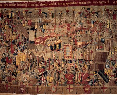 Erövring av Afrika: "" Infångandet av Asilah (Arzila) i Marocko 1471 av den portugisiska flottan""" Fragment av en gobeläng av 1500-talets portugisiska skola. Lissabon, Nationalmuseet för antik konst av Portuguese School