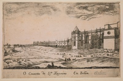 Jeronimos-klostret i Belem-distriktet, Portugal 1662 av Portuguese School