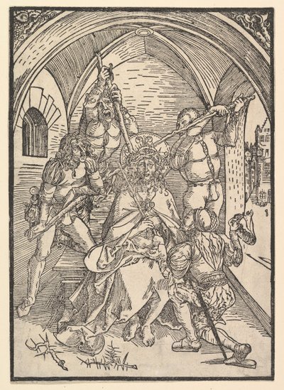 Kristus krönt med törnar, ca. 1500. av Possibly Albrecht Dürer