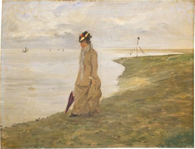 Kvinna vid havet av Possibly French 19th Century