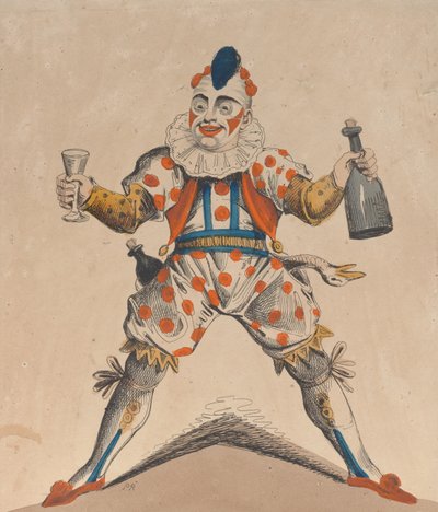 Mr. Grimaldi som clown, 13 juli 1822. av Possibly Piercy Roberts