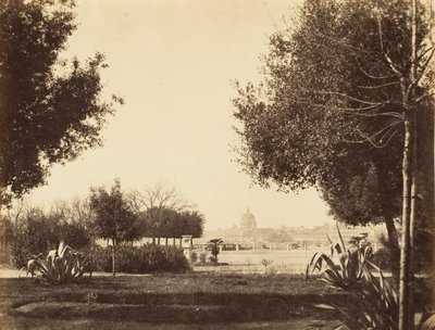 St Peters från Pincian Hill, 1853-56. av Possibly by Jane Martha St. John.