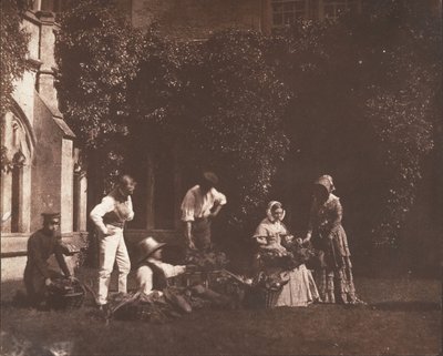 Fruktförsäljarna, ca. 1845. av Possibly by William Henry Fox Talbot.