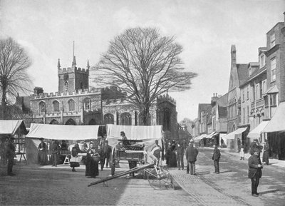 Market-Place, Huntingdon, c1896 av Poulton and Co