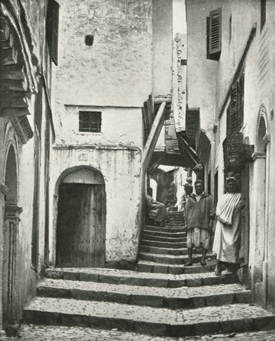 Rue de la Kasbah, Alger, Algeriet, 1895. av Poulton and Co