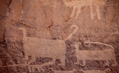 Petroglyfer, Chaco Culture National Historical Park, 2014 (foto) av Precolombian Precolombian