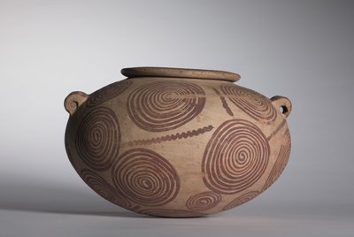 Knäböjsburk med klackhandtag, c.3400-3300 f.Kr av Predynastic Period Egyptian