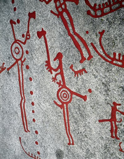 Nordisk bronsålder: jägare, hällristningar i Tanum, Sverige av Prehistoric Prehistoric