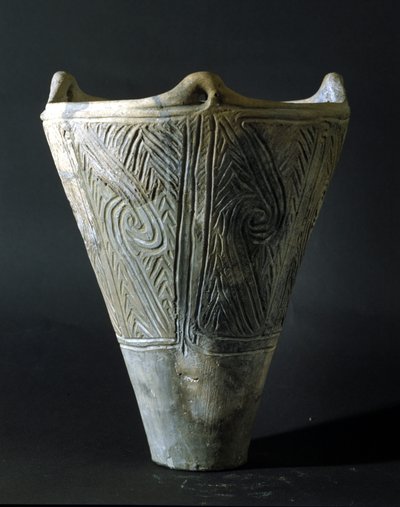 Terrakottavas från Jomon-perioden (förhistoria i Japan). Rom, Nationalmuseet för orientalisk konst. av Prehistoric Prehistoric