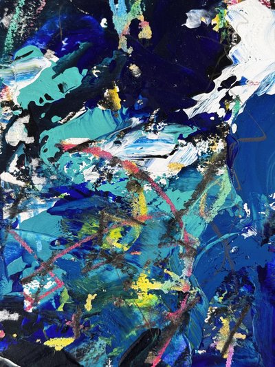 Livfull blå abstrakt textur av Preston Harmon