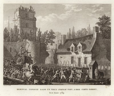 Baron de Besenval de Brunstatt fördes till Grand Chatelet i Paris. av Prieur
