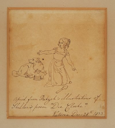 Skiss av prinsessan Victoria av Princess Royal (1840-1901) Victoria