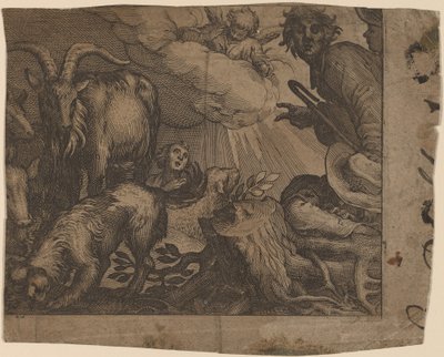 Bebådelse till herdarna av Probably Netherlandish 17th Century