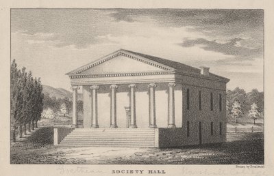 Goethean Society Hall, Marshall College, Mercersberg, PA, 1830 av Prof. Budd