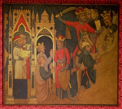 Fångenskap av kung Jojakin av Israel, rekonstruktion av en väggmålning ursprungligen i Painted Chamber of the Palace of Westminster av Professor Ernest Tristram