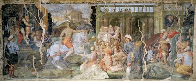 Berättelser om påven Sylvester och kejsaren Konstantin, av Prospero Fontana (1512-1597), fresk, sal, Palazzina della Viola, Bologna, Italien av Prospero Fontana