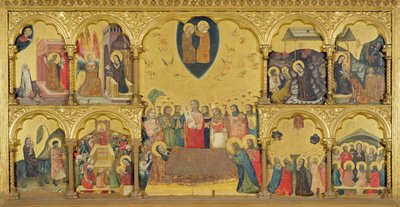 Polyptyk av Jungfruns sovande, 1330-35 av Pseudo Jacopino di Francesco