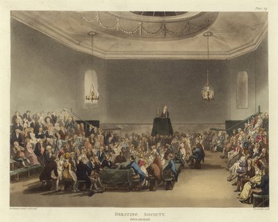 Debattsällskapet av Pugin and Rowlandson