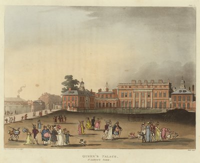 Drottningens palats av Pugin and Rowlandson
