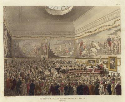 Sällskapet för konstens uppmuntran av Pugin and Rowlandson