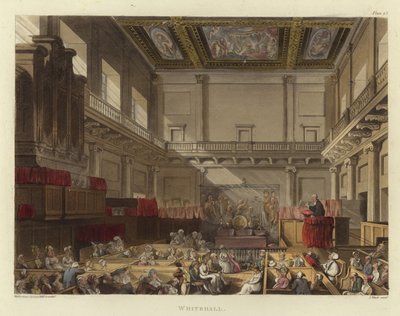 Whitehall av Pugin and Rowlandson