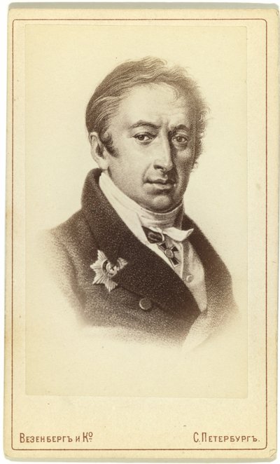 Porträtt av författaren och historikern Nikolay M. Karamzin 1766-1826 av Pyotr Fyodorovich Borel