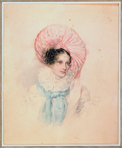 Porträtt av kejsarinnan Alexandra Feodorovna (Fiodorovna) (Charlotte av Preussen av Pyotr Fyodorovich Sokolov