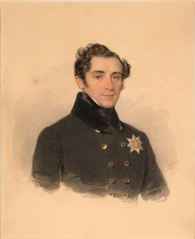 Porträtt av prins Alexander Fjodorovich Golitsyn 1796-1864, 1838 av Pyotr Fyodorovich Sokolov