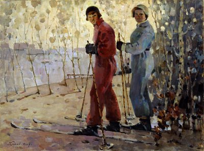 Skidåkarna av Pyotr Ivanovich Kotov